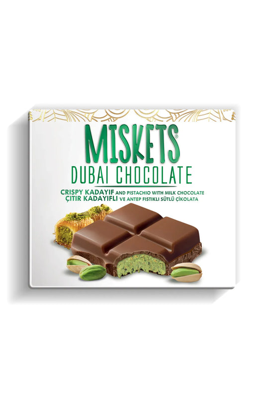 Chocolat de Dubaï au Lait avec Pistaches d'Antep et Kadayıf Croustillant – MISKETS 100 g