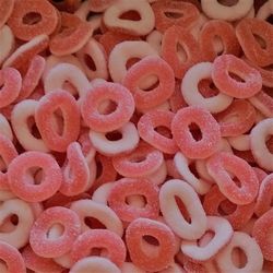 Anneaux fraise sucrés 100g (halal)